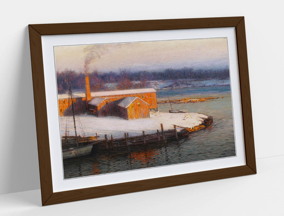 Framed Wall Art - L. Birge Harrison Red Mill Painting | Matte Paper Print UK