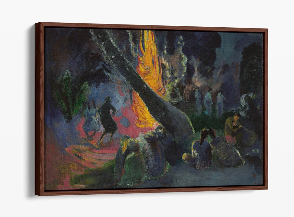 PAUL GAUGUIN, THE FIRE DANCE -FLOAT EFFECT CANVAS ART PIC PRINT