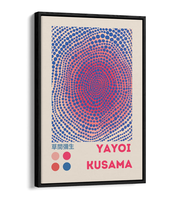 Float Effect Canvas Art – Yayoi Kusama Abstract Contemporary Wall Decor with 30mm Deep Frame
