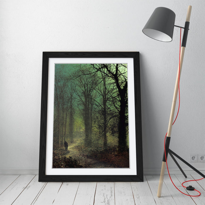 Framed Art Poster - John Atkinson Grimshaw Print With Wood Grain Frame | Handmade UK