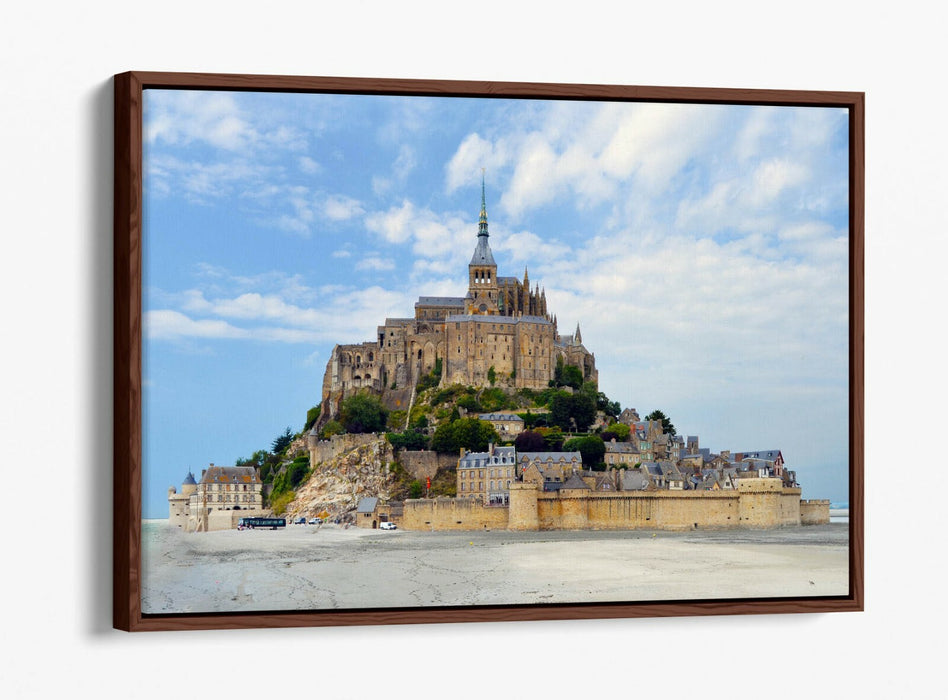 Canvas Wall Art – Mont Saint-Michel France Scenery | Float Effect Canvas Print