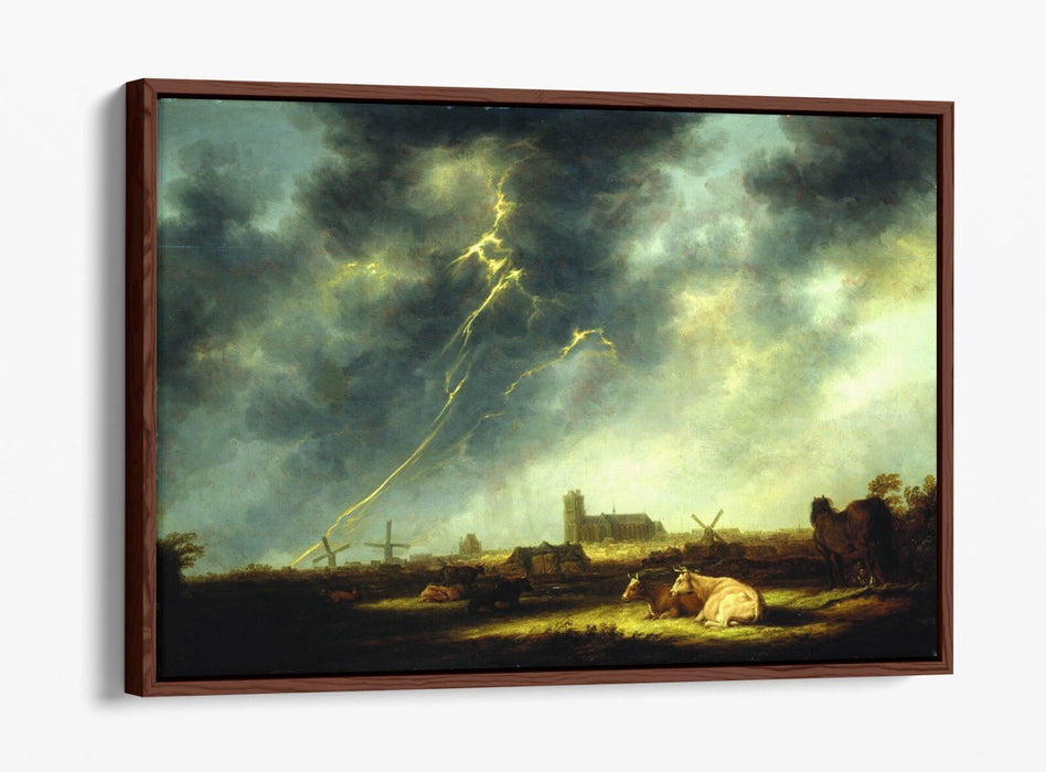 Canvas Wall Art Print – Aelbert Cuyp Thunderstorm | Premium Float Effect Canvas