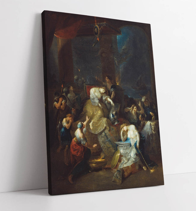 FRANZ MAULBERTSCH, THE DEATH OF DIDO -CANVAS WALL ART ARTWORK PRINT