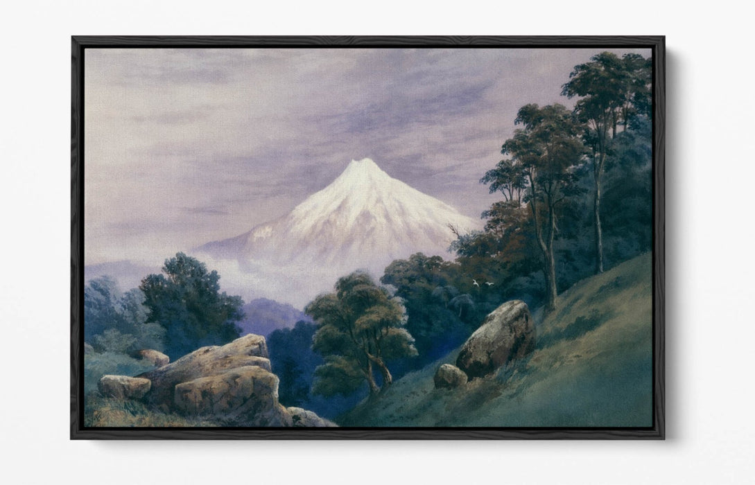 Float Effect Canvas Art - John Hoyte Mt Egmont Premium Wall Print Ready To Hang