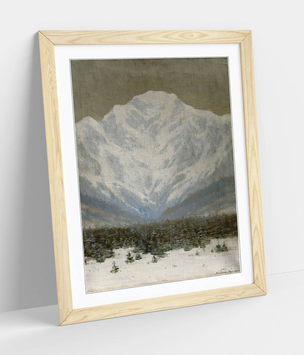 Framed Wall Art - Ferdinand Katona High Tatras Winter Landscape Poster Print