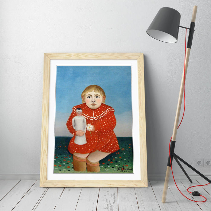 Framed Wall Art Poster - Henri Rousseau Child With Doll Print, UK Handmade Frame