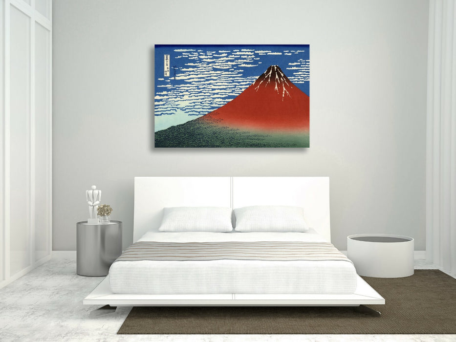 Canvas Wall Art – Hokusai Mount Fuji Framed Print | 30mm Deep Frame, Premium Varnish