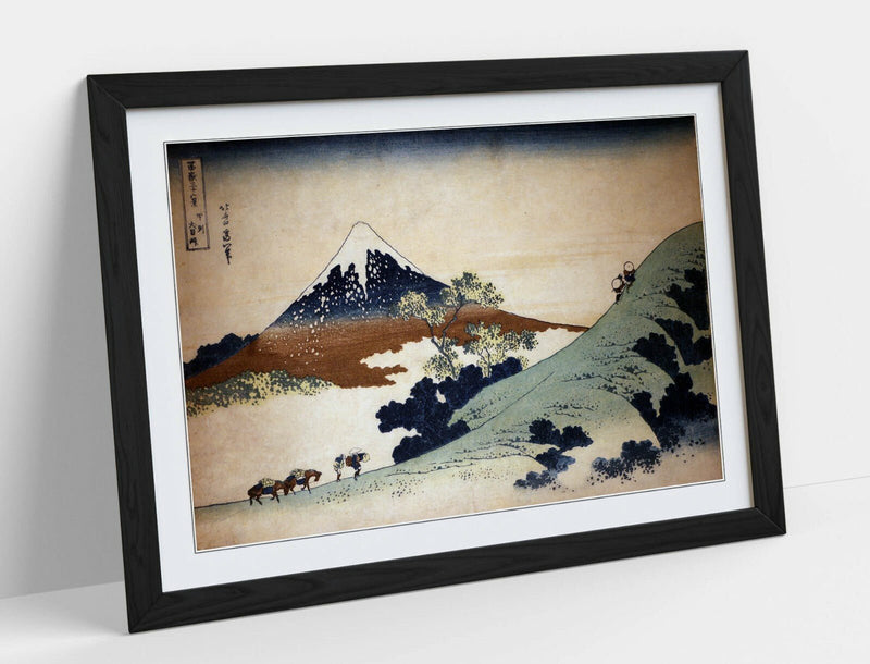 Framed Art Poster – Mount Fuji Artwork With Natural Wood Frame & Matte Paper Print