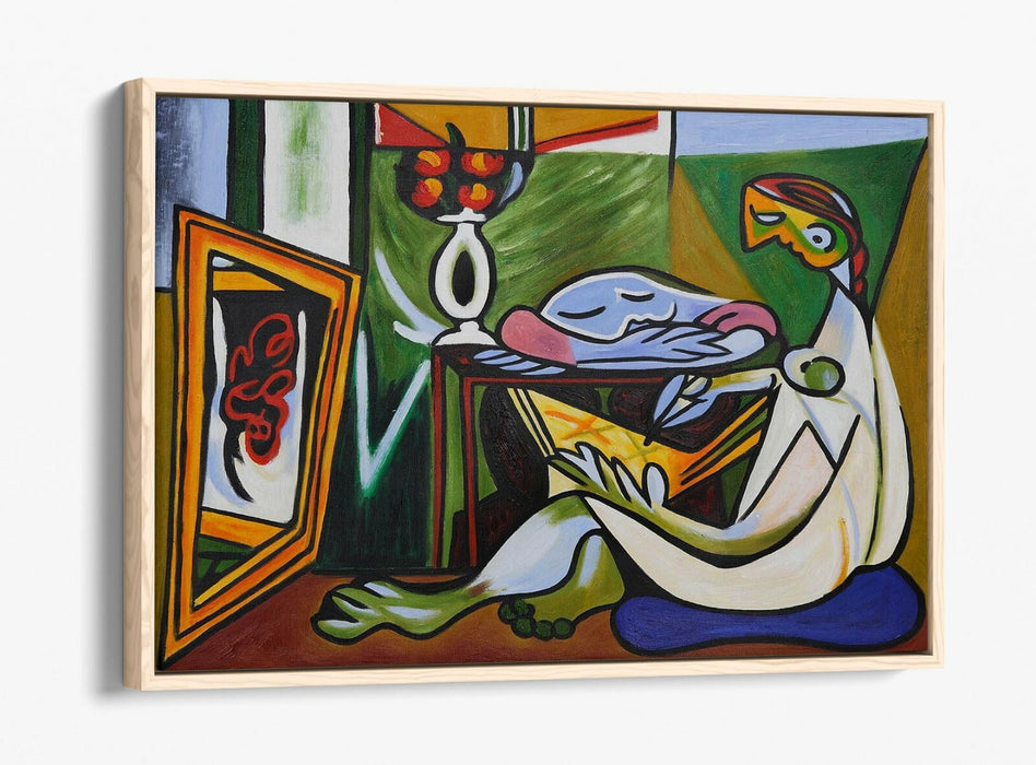 Canvas Wall Art – Pablo Picasso Print | Float Effect Canvas, Green Blue Modern Decor
