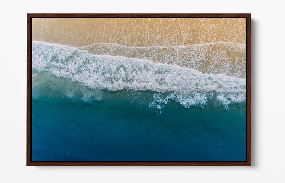Beach Canvas Wall Art – Waves Bedroom Art with Float Effect Canvas Print