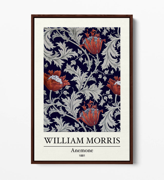 Canvas Art Print – William Morris Print With Float Effect Frame | Handmade UK Canvas
