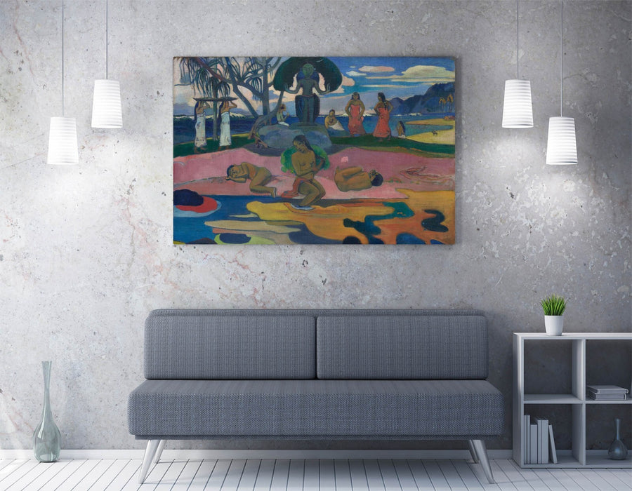 Canvas Wall Art - Paul Gauguin Day of the God Painting on Archival Grade Canvas