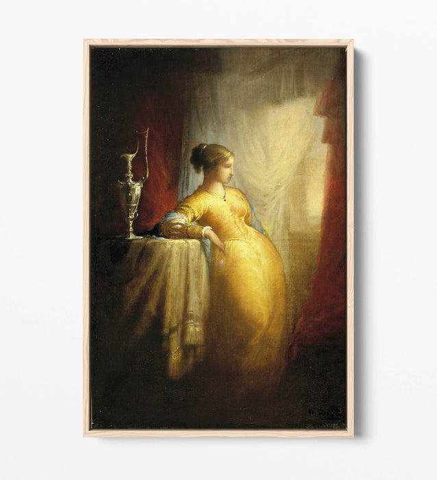 Canvas Wall Art | At The Window By William Rimmer - Handmade Float Effect Print