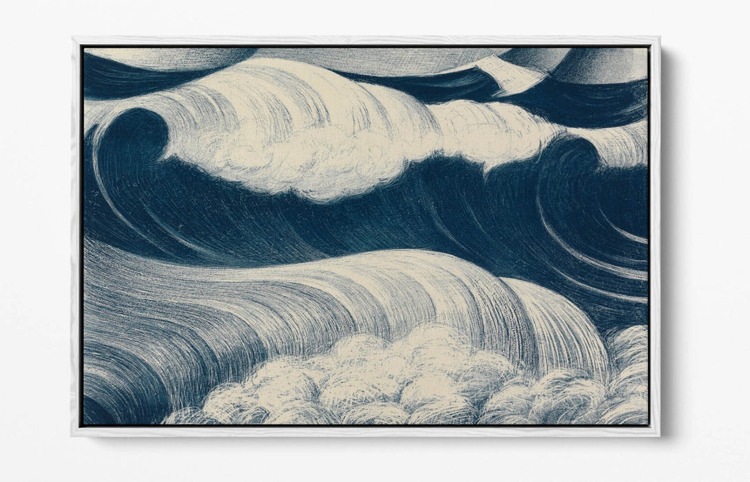 Canvas Wall Art – Wave Art Decoration | Handmade Float Effect Canvas Print