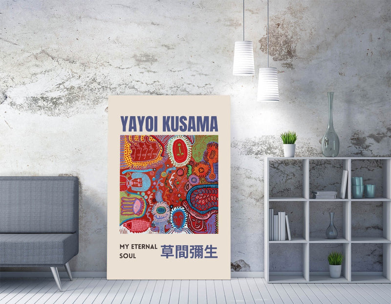 Canvas Wall Art – Yayoi Kusama Abstract Canvas Print | Premium Satin Finish