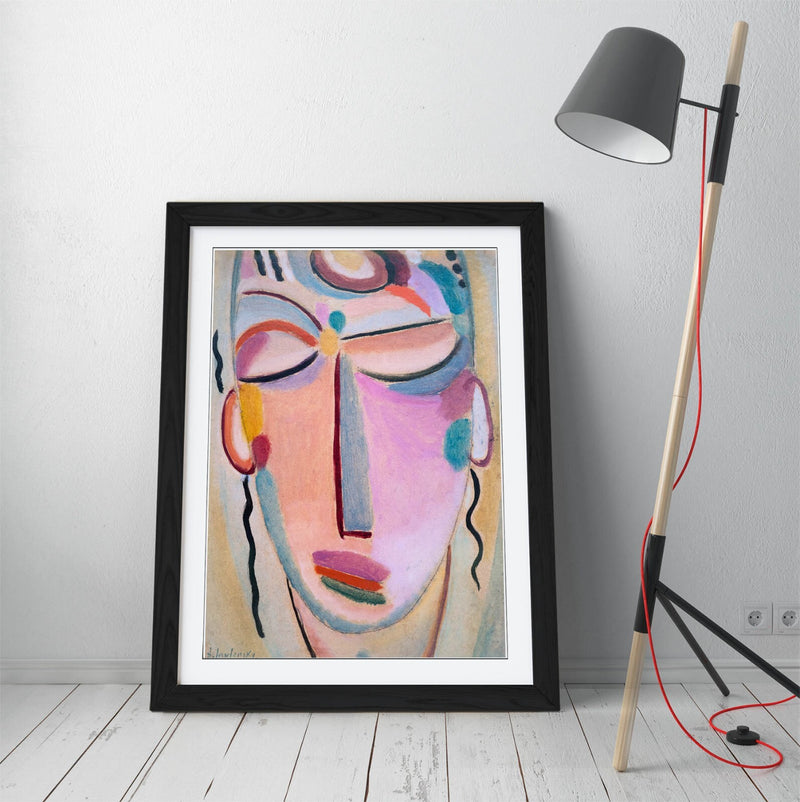 Framed Wall Art Poster | Alexej Von Jawlensky, Meditation | Matte Paper, Wood Grain Frame