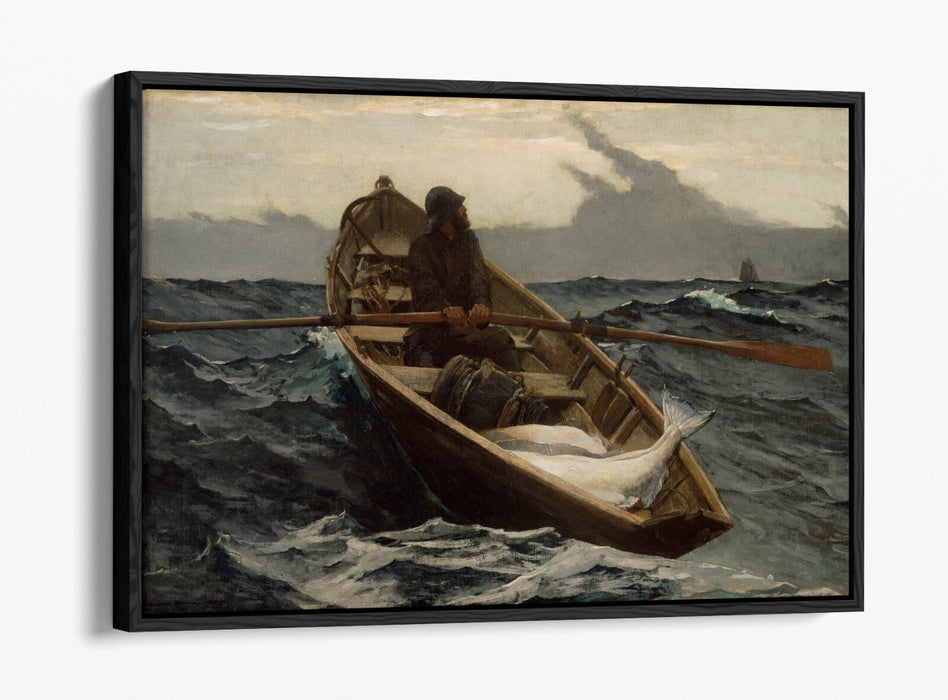 WINSLOW HOMER, THE FOG WARNING -FLOAT EFFECT CANVAS WALL ART PRINT