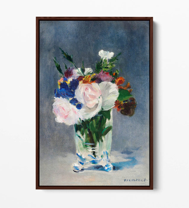 Float Effect Canvas Art | Edouard Manet Crystal Vase Artwork on MDF Frame