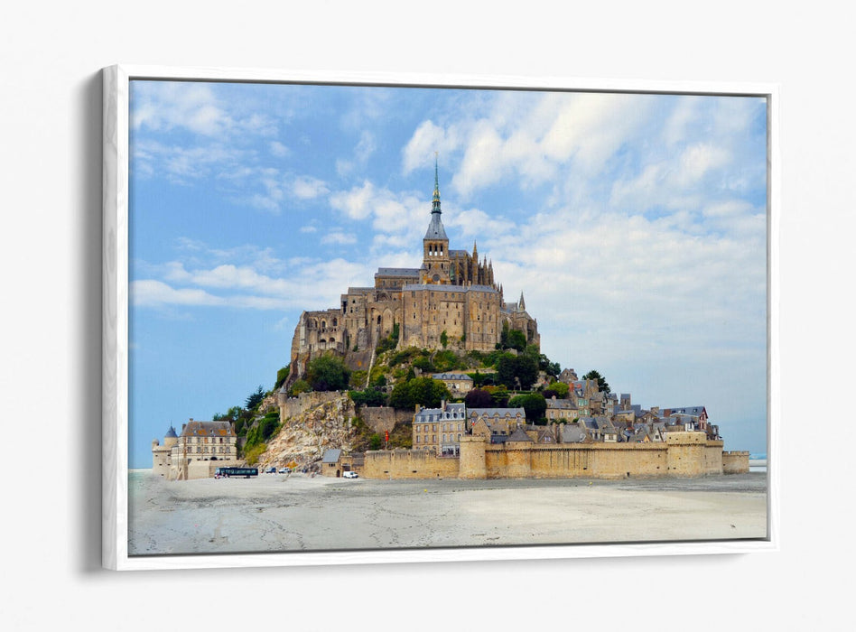 Canvas Wall Art – Mont Saint-Michel France Scenery | Float Effect Canvas Print