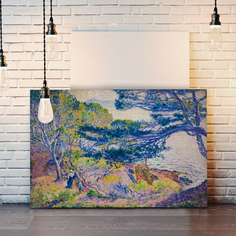 Canvas Wall Art – 'Henri Edmond Cross, Kap Layet' Framed Canvas Print Multi Colour Artwork, Ready to Hang