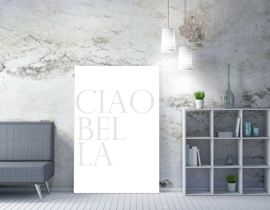 "CIAO BELLA" ITALIAN QUOTE SLOGAN FOR THE HOME -CANVAS WALL ART PICTURE PRINT