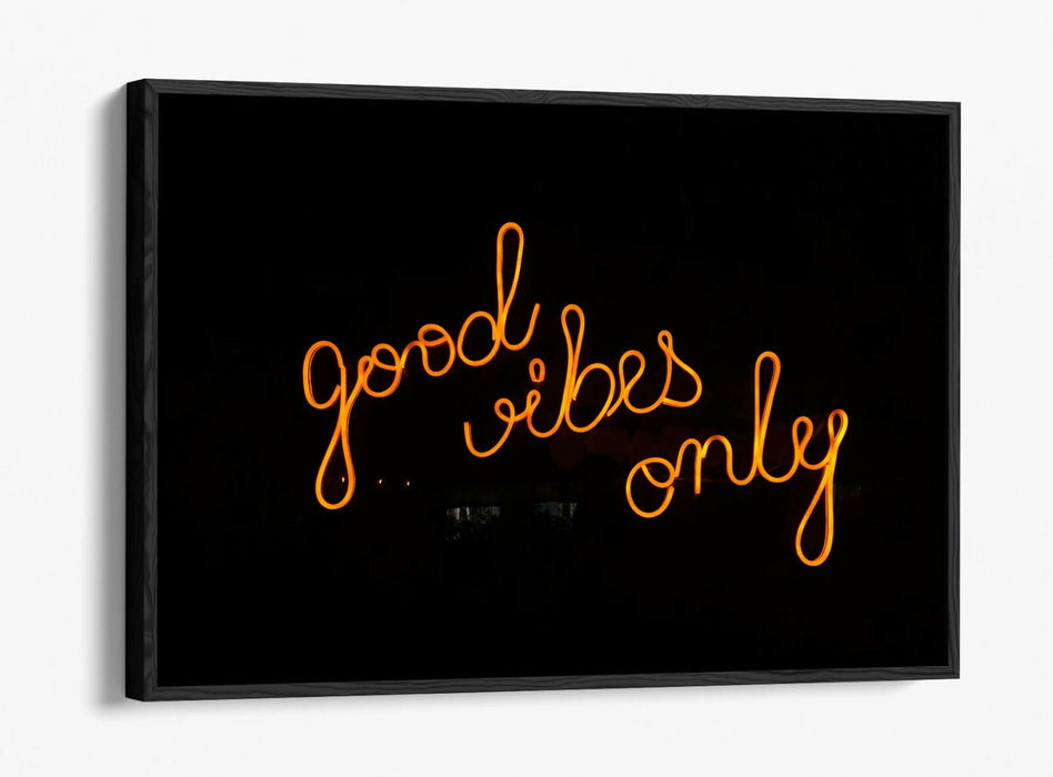 Neon Sign Wall Art - Orange Glow Sign Decoration on Float Effect Canvas