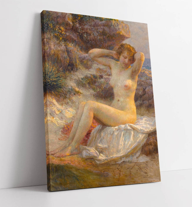 Canvas Wall Art - Vlaho Bukovac The Bather Premium Canvas Artwork Print