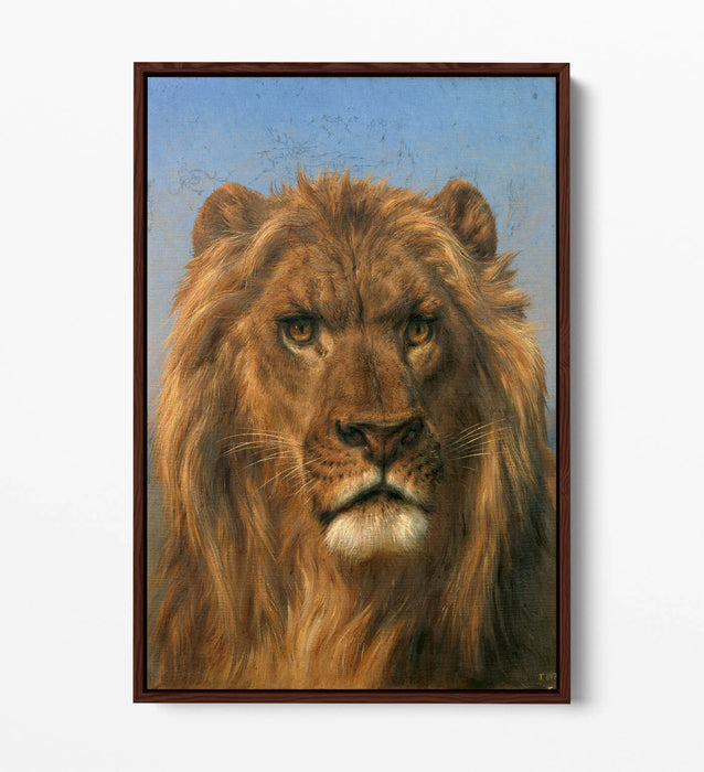 Canvas Wall Art – Lion Portrait Canvas with Float Effect, Ready to Hang