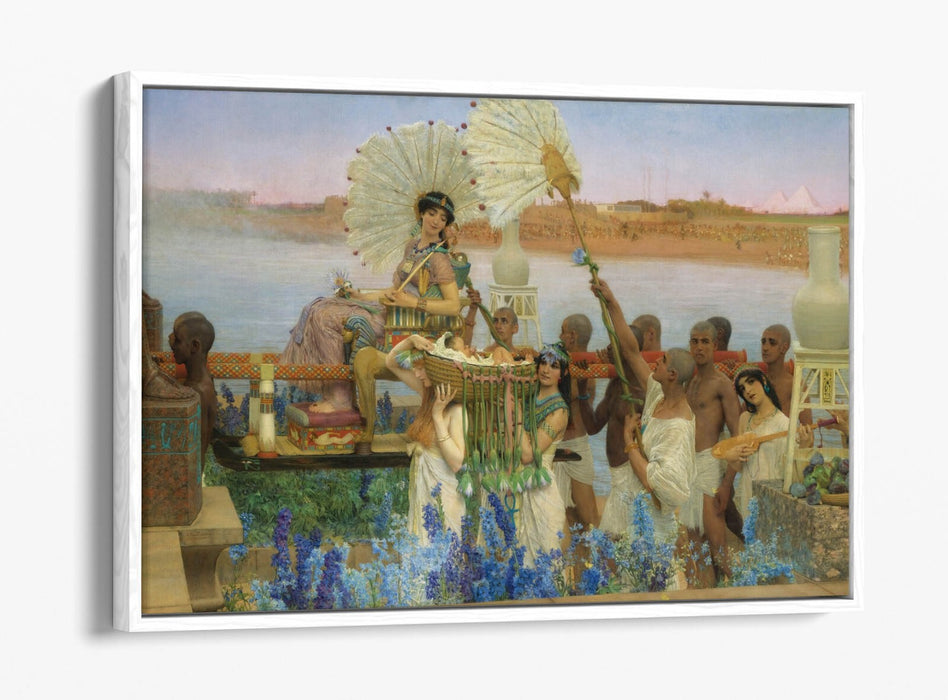 LAWRENCE ALMA TADEMA, THE FINDING OF MOSES -FLOAT EFFECT CANVAS WALL ART PRINT