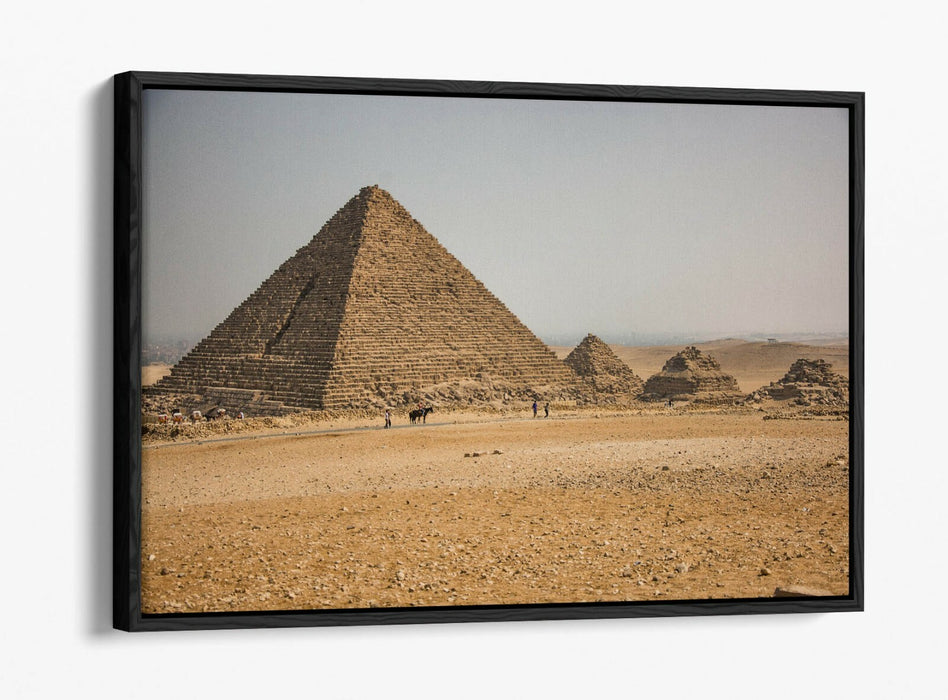 Pyramids Of Giza Canvas - Handmade Egypt Wall Art | Float Effect Print, Ready To Hang