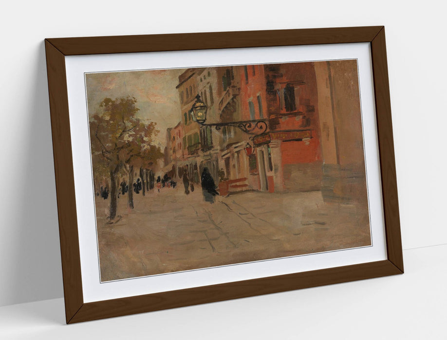 Framed Wall Art - Frits Thaulow Street In Venice Classic Poster Print UK