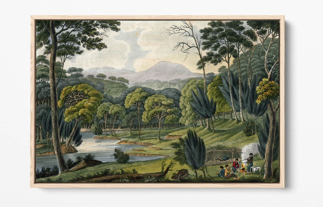 Canvas Wall Art - Joseph Lycett Print | Float Effect Canvas Art Print, Handmade UK