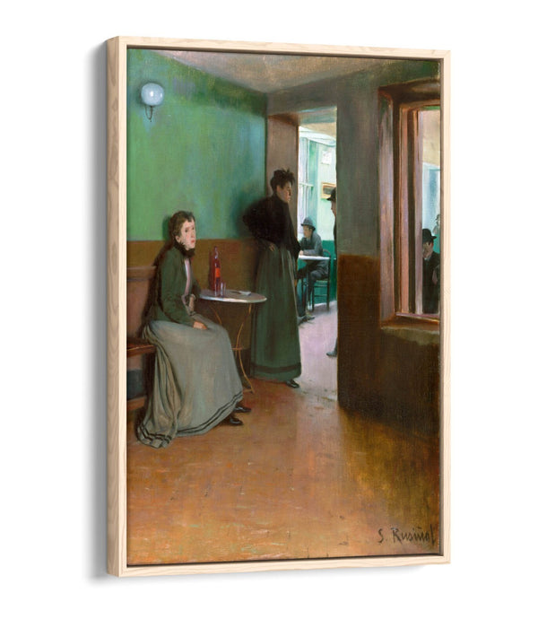 Canvas Wall Art – Handmade Float Effect Canvas Print of Santiago Rusinol Cafe