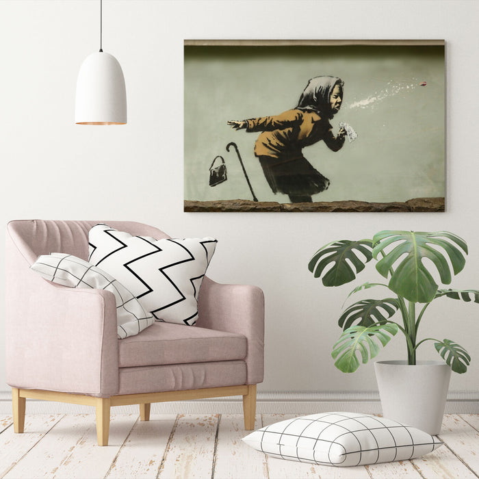 BANKSY ACHOO SNEEZE CANVAS STREET WALL ART GRAFFITI PRINT ARTWORK -  NEW