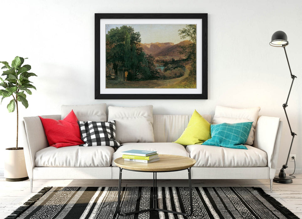 Framed Wall Art - Thomas Ender Painting Area Near Ischl | Handmade Wall Decor Print