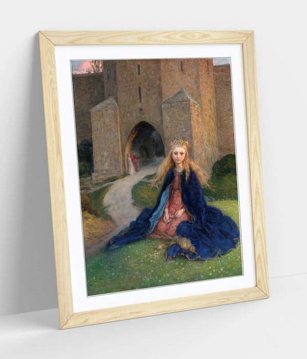 Framed Wall Art - Hanna Pauli The Princess Poster Print With Natural Wood Frame
