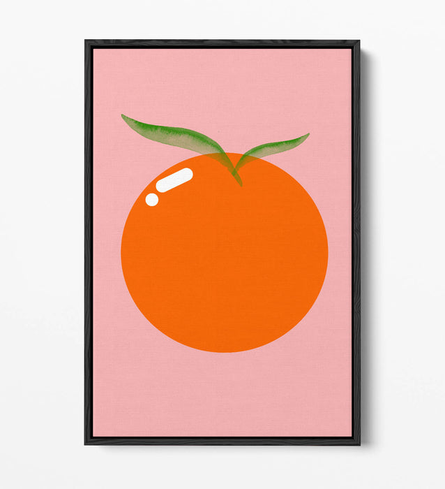 ORANGE FRUIT TRENDY MINIMALIST KITCHEN -FLOAT EFFECT CANVAS WALL ART PRINT