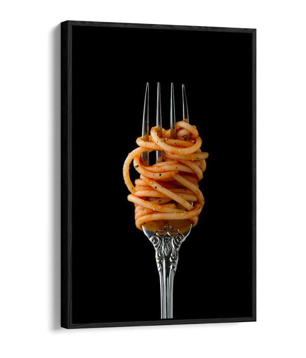 Canvas Wall Art - Spaghetti Fork Cooking Kitchen Print | Float Effect Canvas