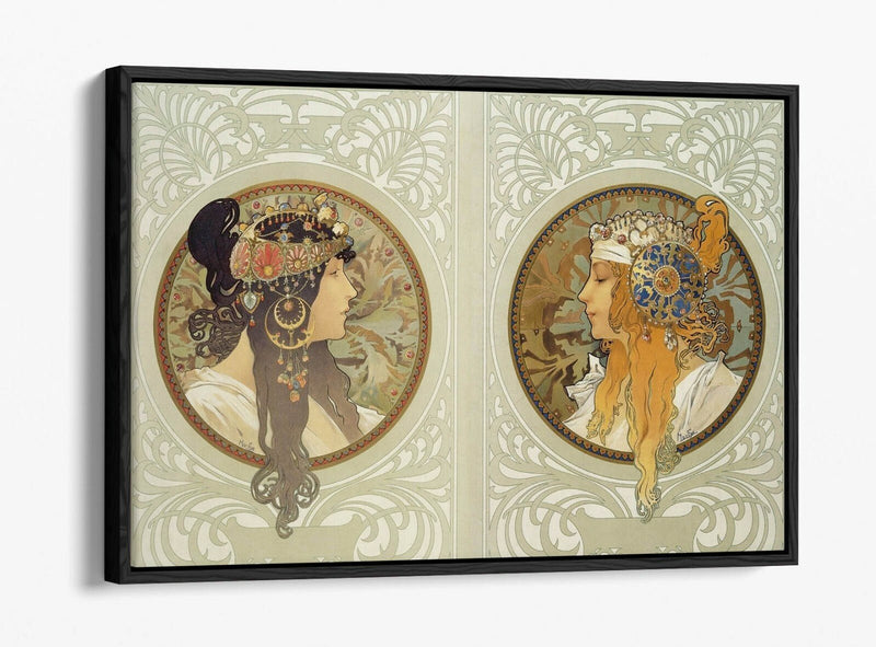 Byzantine Canvas Wall Art - Alphonse Mucha Float Effect Canvas Print - Handmade UK