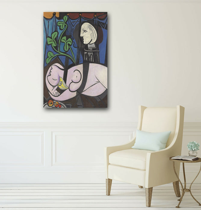 Canvas Wall Art Print - Picasso Nude Green Leaves on Archival Grade Canvas