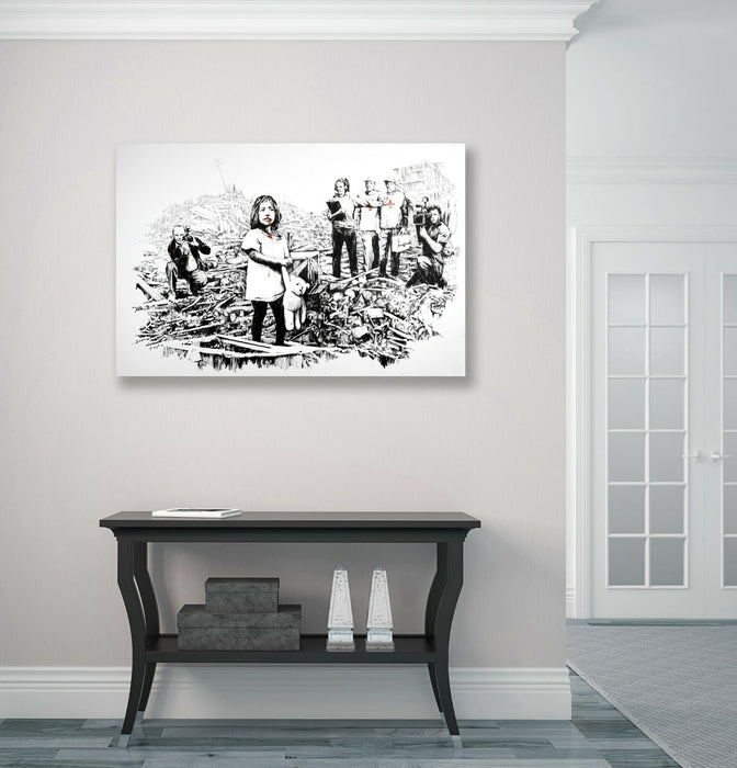 BANKSY CANVAS STREET WALL ART PRINT ARTWORK - MEDIA