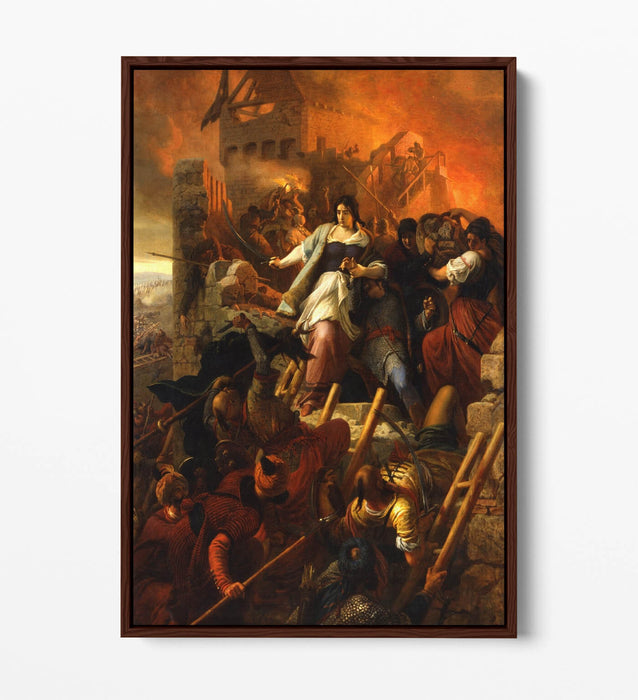 BERTALAN SZEKELY, THE WOMEN OF EGER -FLOAT EFFECT CANVAS WALL ART PIC PRINT
