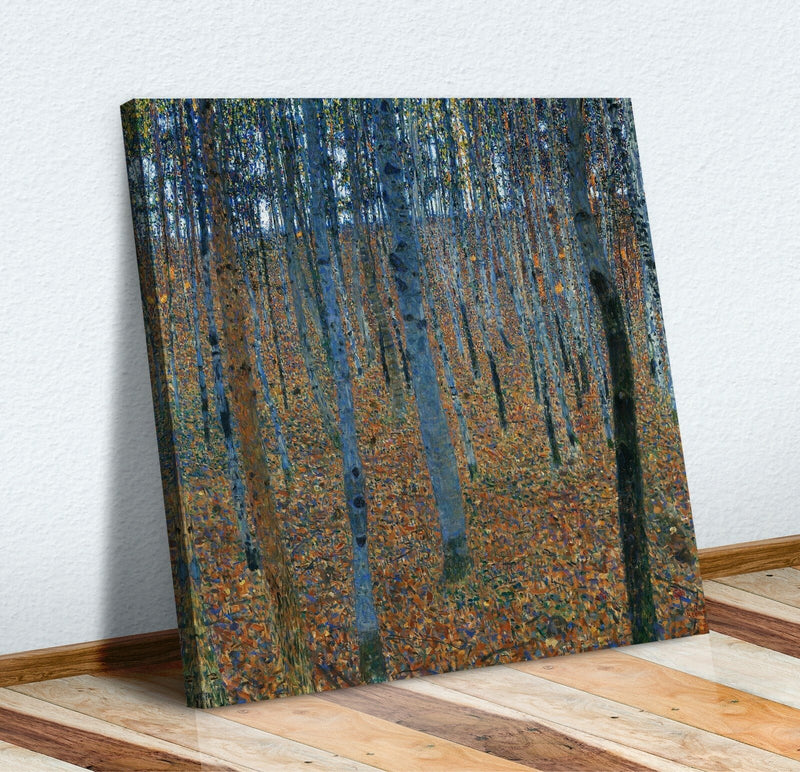 Canvas Wall Art Gustav Klimt Beech Grove Painting | Framed Canvas Print