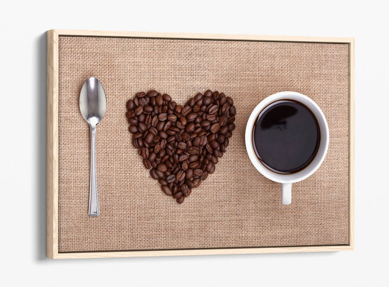 Coffee Canvas Wall Art - Handmade Float Effect Canvas Wall Decor Print