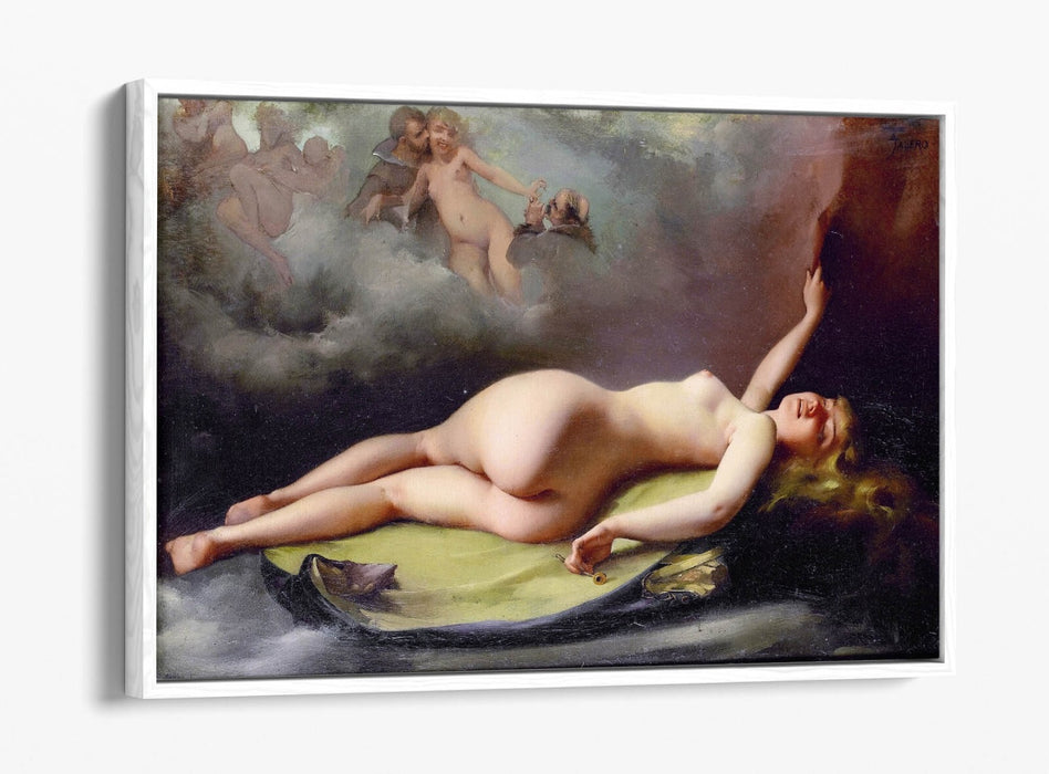 Canvas Wall Art – Reclining Nude Float Effect Premium Canvas Print UK