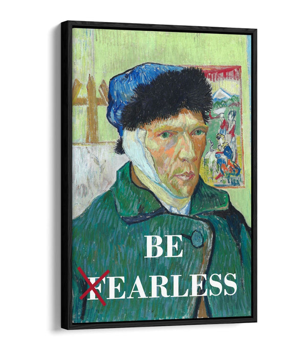 Canvas Wall Art | Funny Van Gogh Portrait 'Be Earless' Float Effect Print