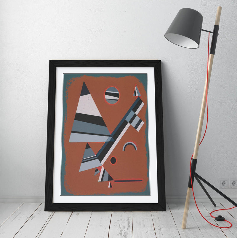 Framed Wall Art Poster – Kandinsky Gris Abstract Art Print With Gallery Style Frame