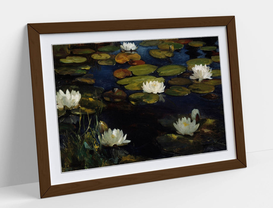 Framed Wall Art Featuring Albert Edelfelt Waterlilies Poster - UK Handmade Frame