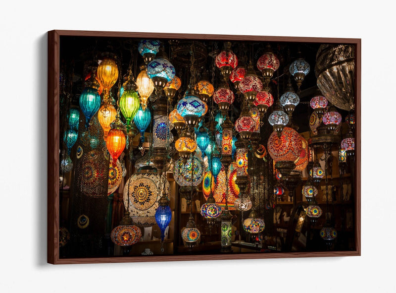 Festival Lantern Canvas - Colorful Wall Art With Float Effect & Premium Varnish Finish