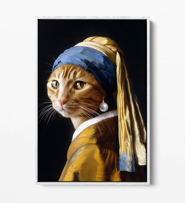 Cat Canvas Art – Funny Parody Wall Decor | Float Effect Canvas Print